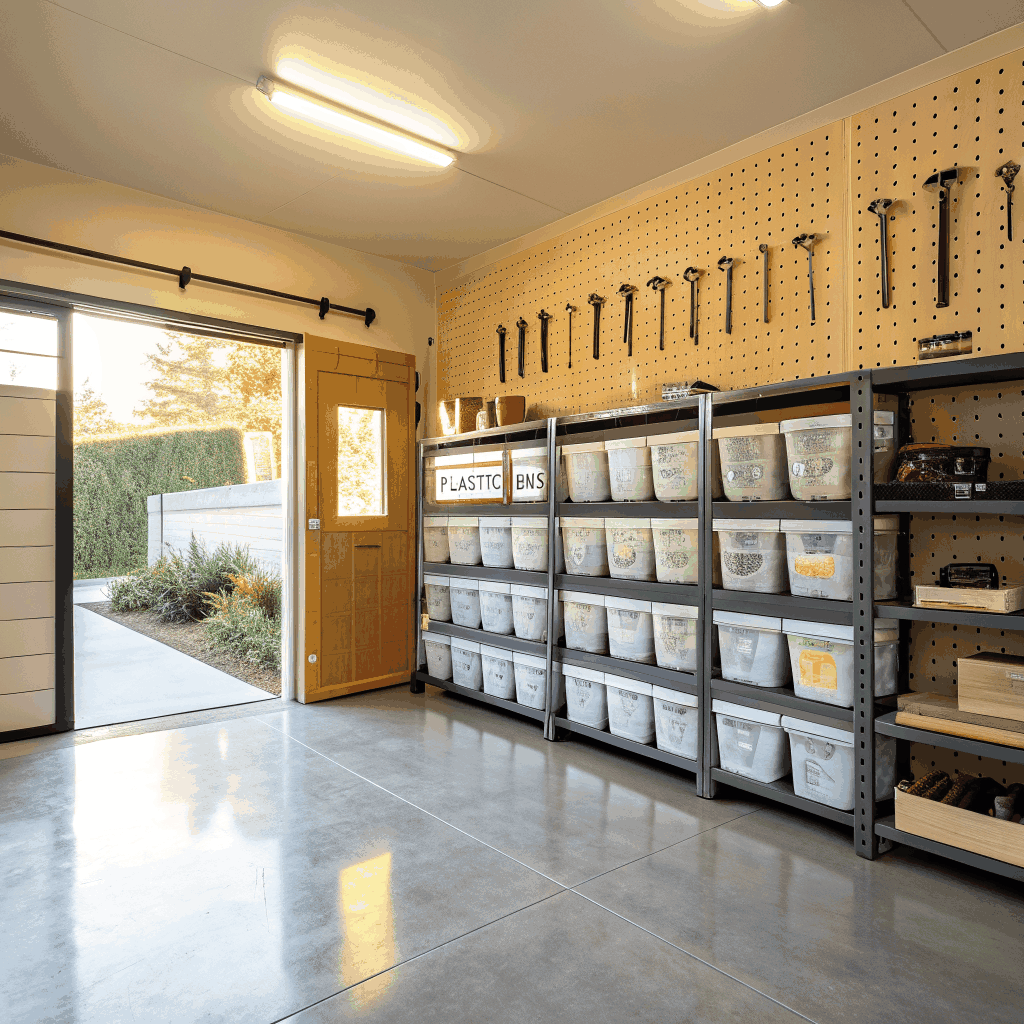 Cleaned and organized garage