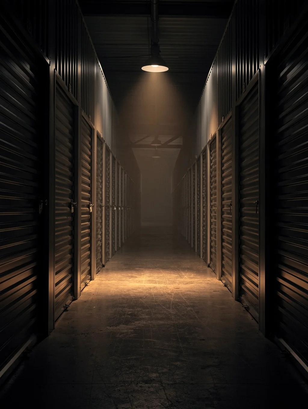 Heavy duty metal shelving installed in a garage